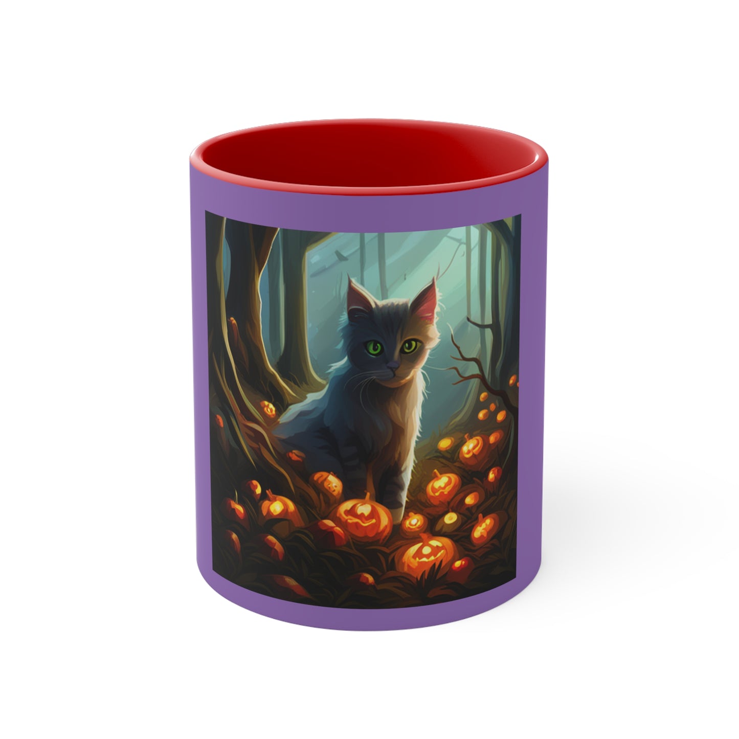 Spooky Cat Accent Coffee Mug, 11oz